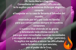 Oración a Santa Marta