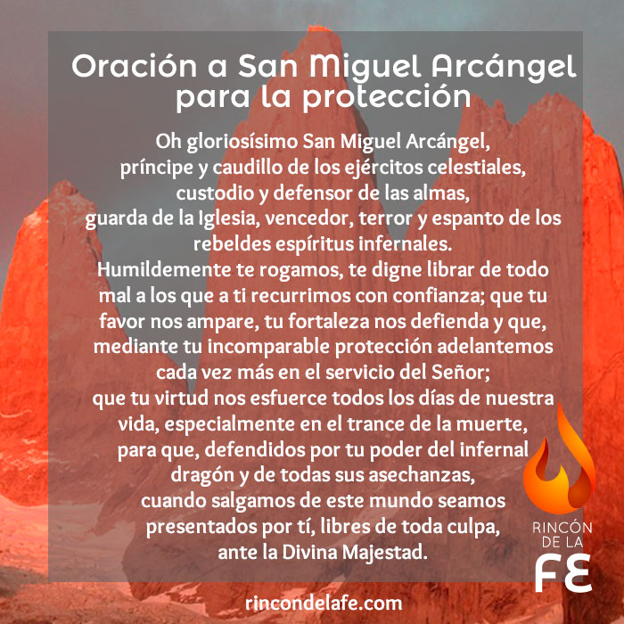 Oración a San Miguel Arcángel para la protección