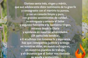 Oración a Santa Inés contra la violencia y el maltrato