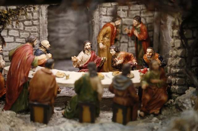 La cena de Jesús y los doce apóstoles